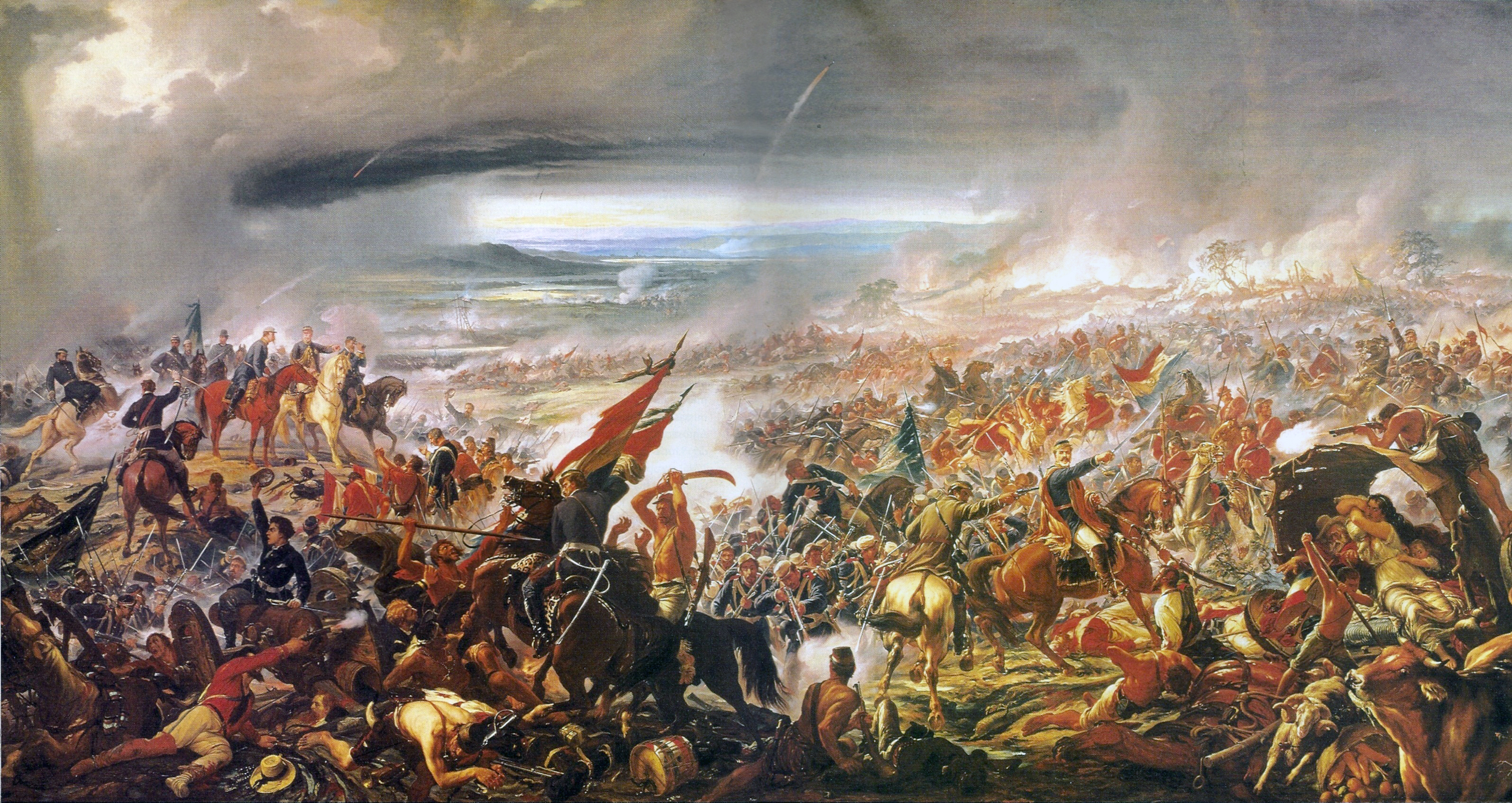 Representação da Batalha de Avaí em dezembro de 1868
