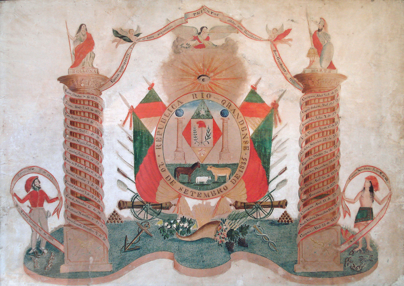 Imagem comemorativa da República Rio-Grandense preservada no Museu Júlio de Castilhos